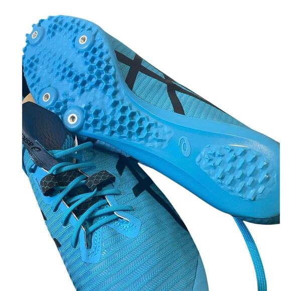 ASICS SONICSPRINTSHOES TRACK FIELD SPIKES ElLITE 2 MEN SZ 12 DIGITAL AQUA BLUE - Picture 13 of 16
